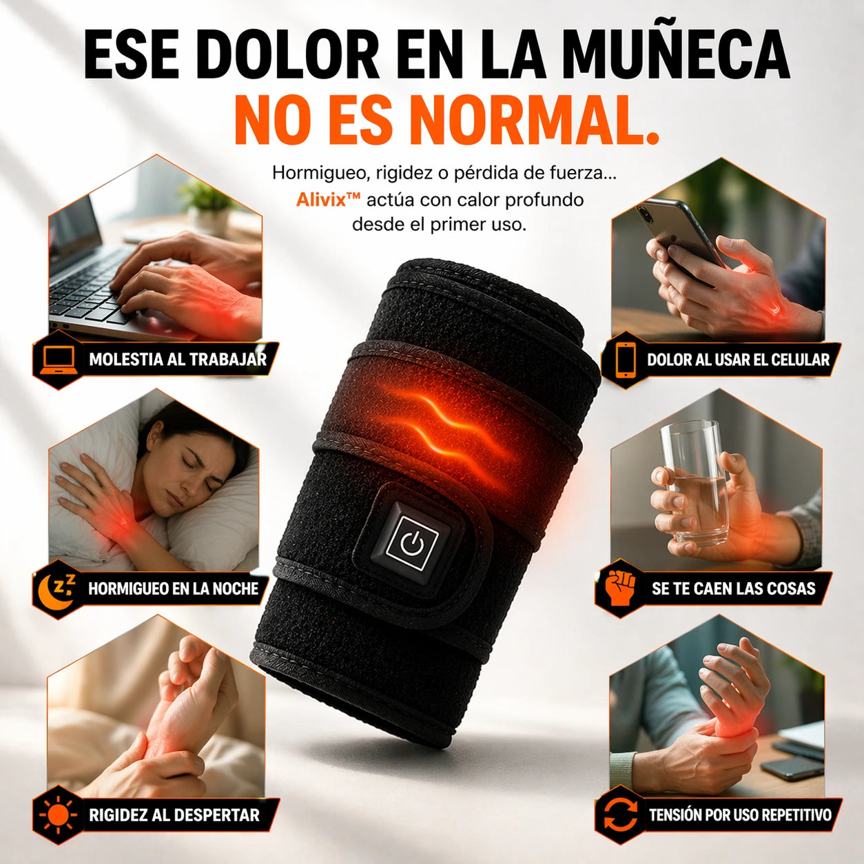 Alivix™ | Elimina el Dolor de Muñeca y Vuelve a Usar tu Mano Sin Molestias