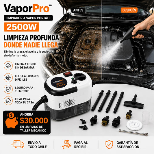 VaporPro™ 2500W | Convierte el Lavado de Tu Auto en un Detallado Profesional