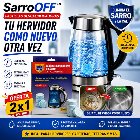 🔥2X1 SarroOFF™ | 24 Pastillas descalcificadoras — Tu hervidor como nuevo otra vez