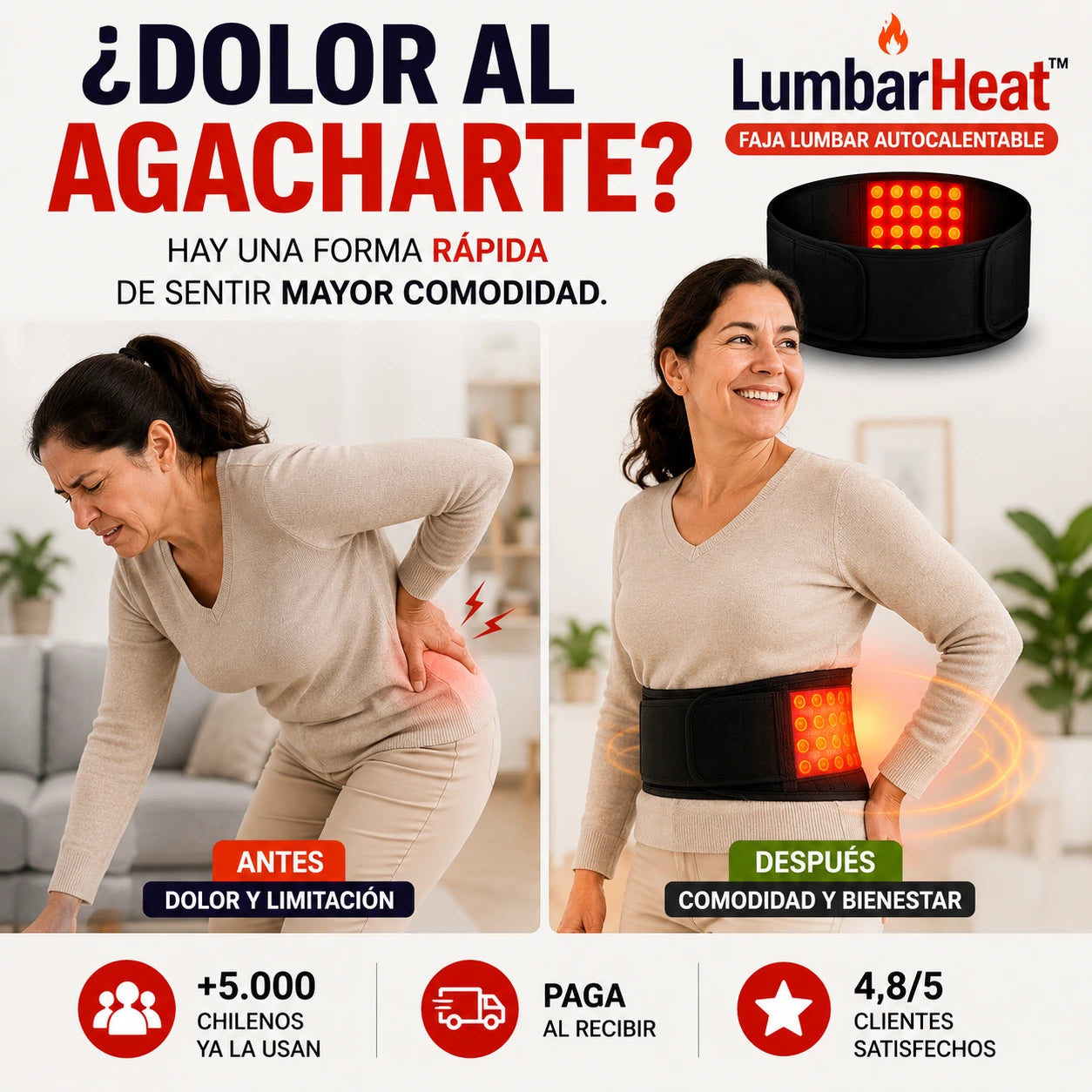 LumbarHeat™ – 💥 Alivia tu dolor lumbar y vuelve a moverte con libertad