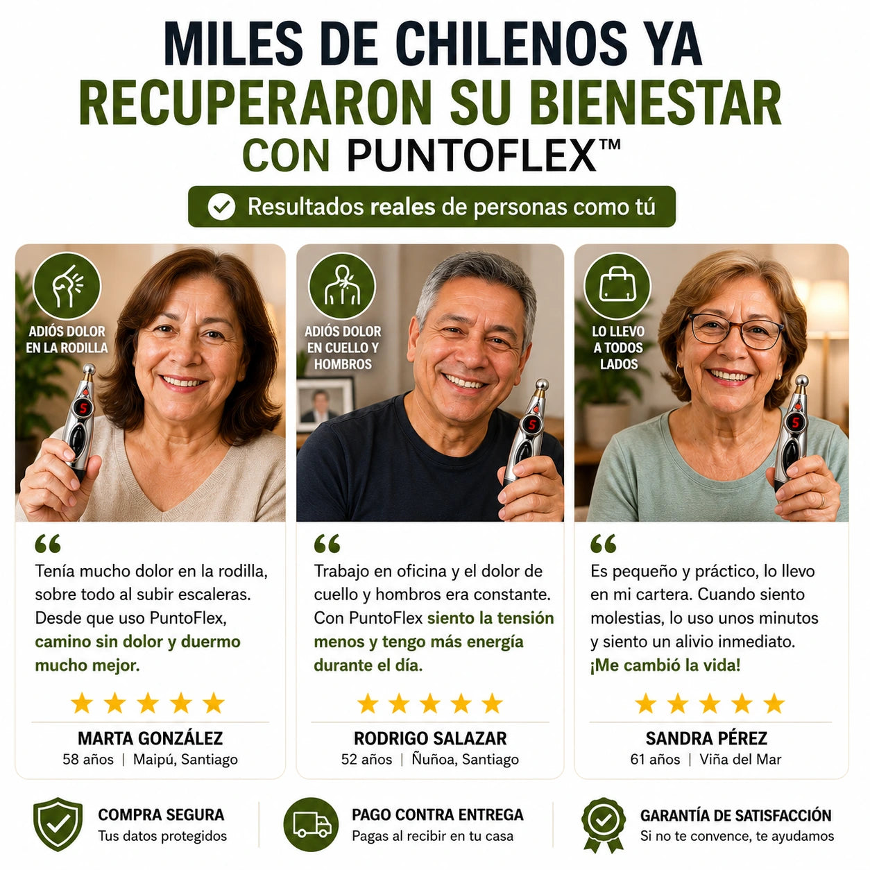 PuntoFlex™ | Masajeador Electrónico para Rodillas, Cuello y Hombros