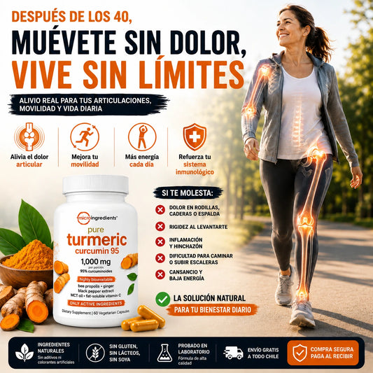 Complejo de Cúrcuma™ 6 en 1 (60 caps) 🌟 Menos inflamación, más movilidad y bienestar