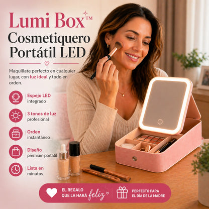 Lumi Box™ | Cosmetiquero Portátil LED para Maquillaje Perfecto