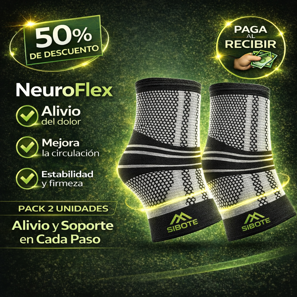 NeuroFlex™ – 💥 Dile Adiós al Dolor, Hormigueo e Inflamación en los Tobillos en 24h + Envío Gratis