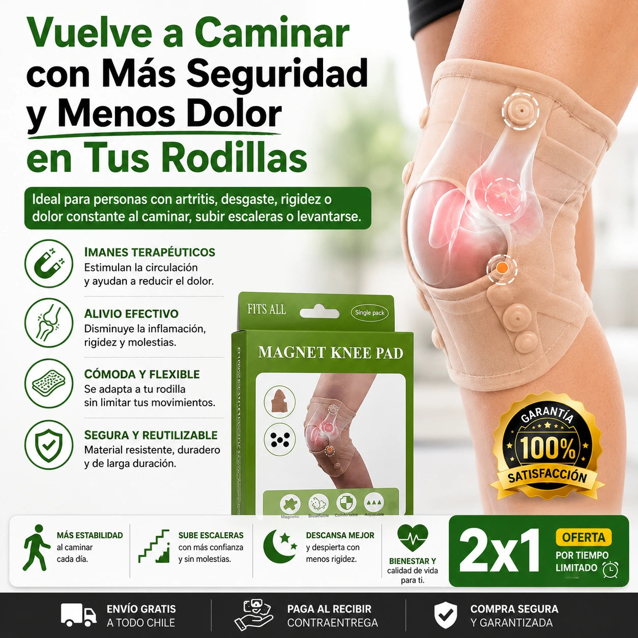 2x1🦵ARTIFLEX™ | Rodillera Magnética Alivia Dolores De Rodilla
