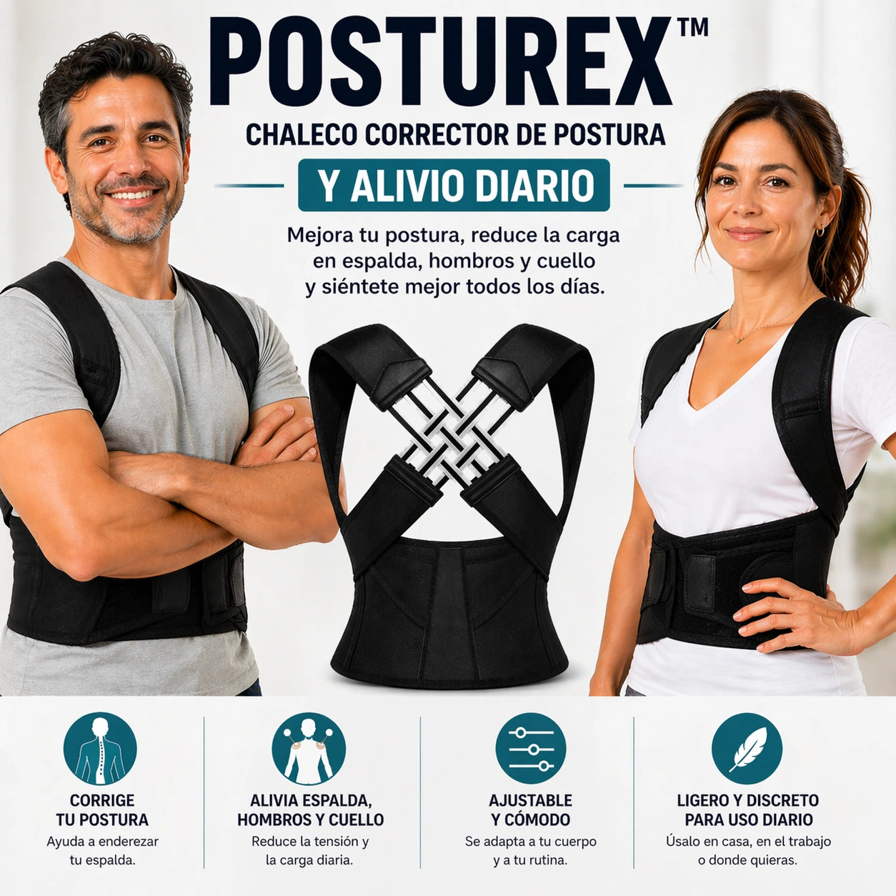 Posturex™ | Recupera postura firme y alivio todos los días