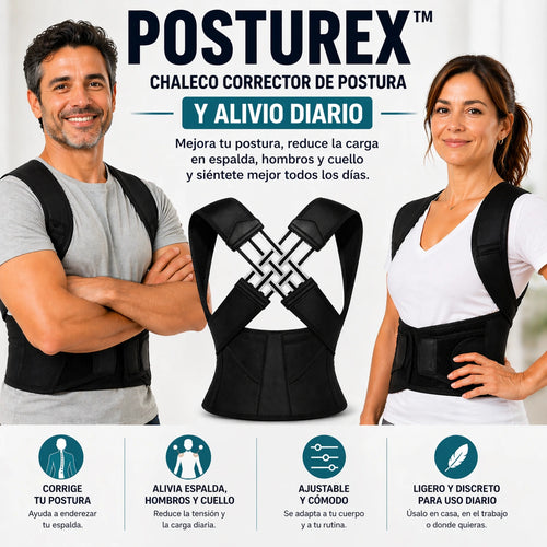 Posturex™ | Recupera postura firme y alivio todos los días