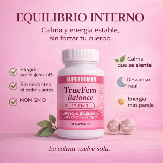 TrueFem – Cápsulas de Apoyo al Equilibrio Hormonal y Bienestar Femenino