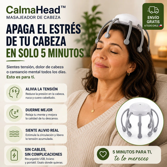 CalmaHead™ | Masajeador Inteligente de Cabeza✨Dale un Descanso a Tu Cabeza en Solo 5 Minutos
