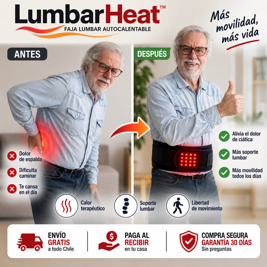 LumbarHeat™ – 💥 Alivia tu dolor lumbar y vuelve a moverte con libertad