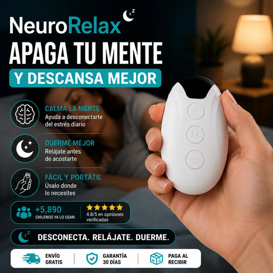 NeuroRelax™ | Dispositivo de Relajación para Estrés, Ansiedad y Descanso Nocturno