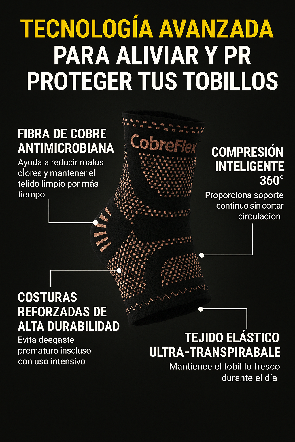 CobreFlex™ – 💥 Alivio del Dolor por Neuropatía y la Inflamación en 24h + Envío Gratis