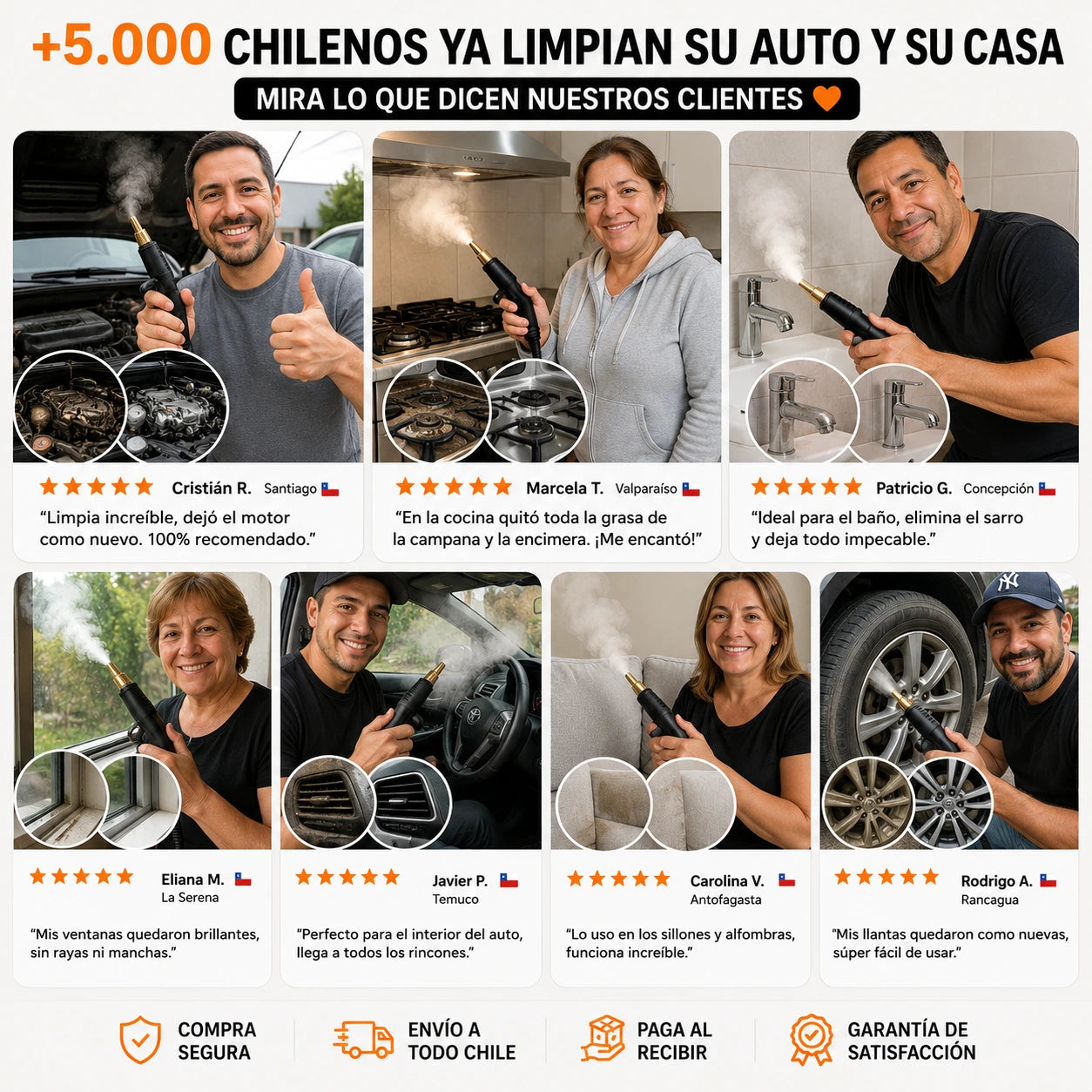 VaporPro™ 2500W | Convierte el Lavado de Tu Auto en un Detallado Profesional
