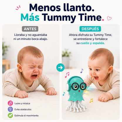 Pulpo Tummy™ | Juguete Interactivo para Fortalecer Cuello y Espalda