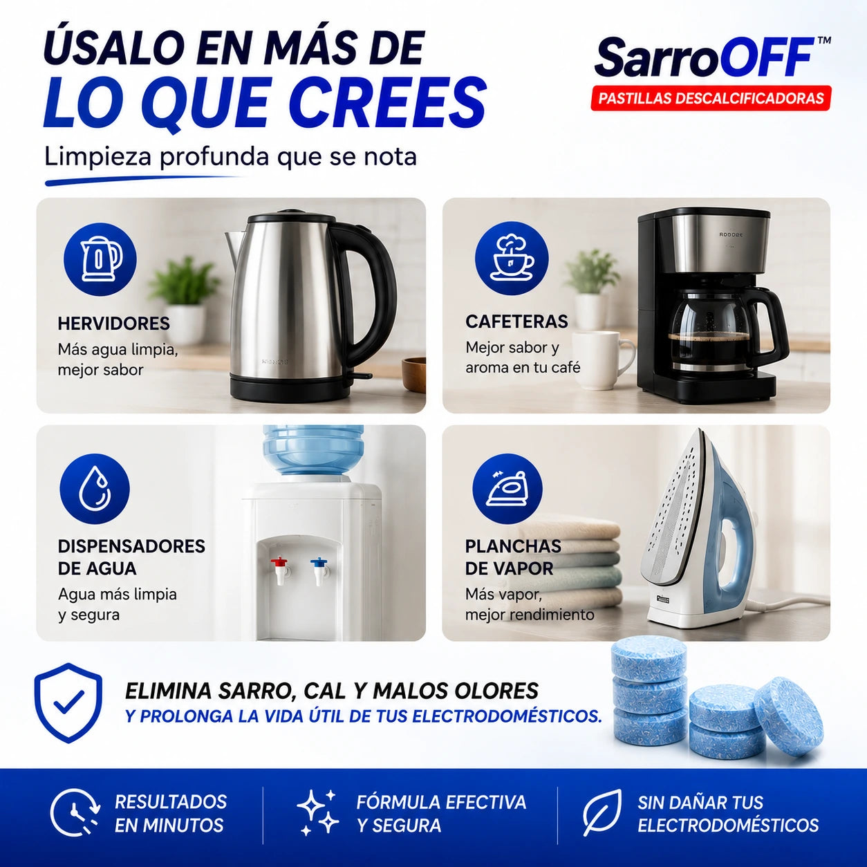 🔥2X1 SarroOFF™ | 24 Pastillas descalcificadoras — Tu hervidor como nuevo otra vez
