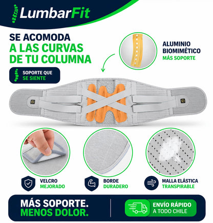 LumbarFit™ | Faja Lumbar Ajustable para Soporte y Alivio Diario