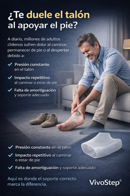 VivoStep® – 🦶 Talonera Invisible que Protege el Talón y Te Permite Seguir de Pie