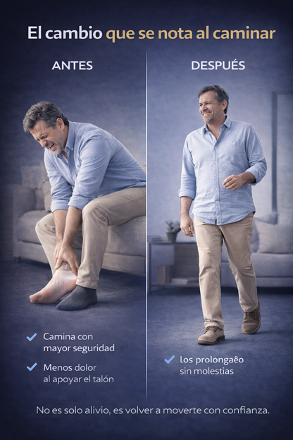 VivoStep® – 🦶 Talonera Invisible que Protege el Talón y Te Permite Seguir de Pie