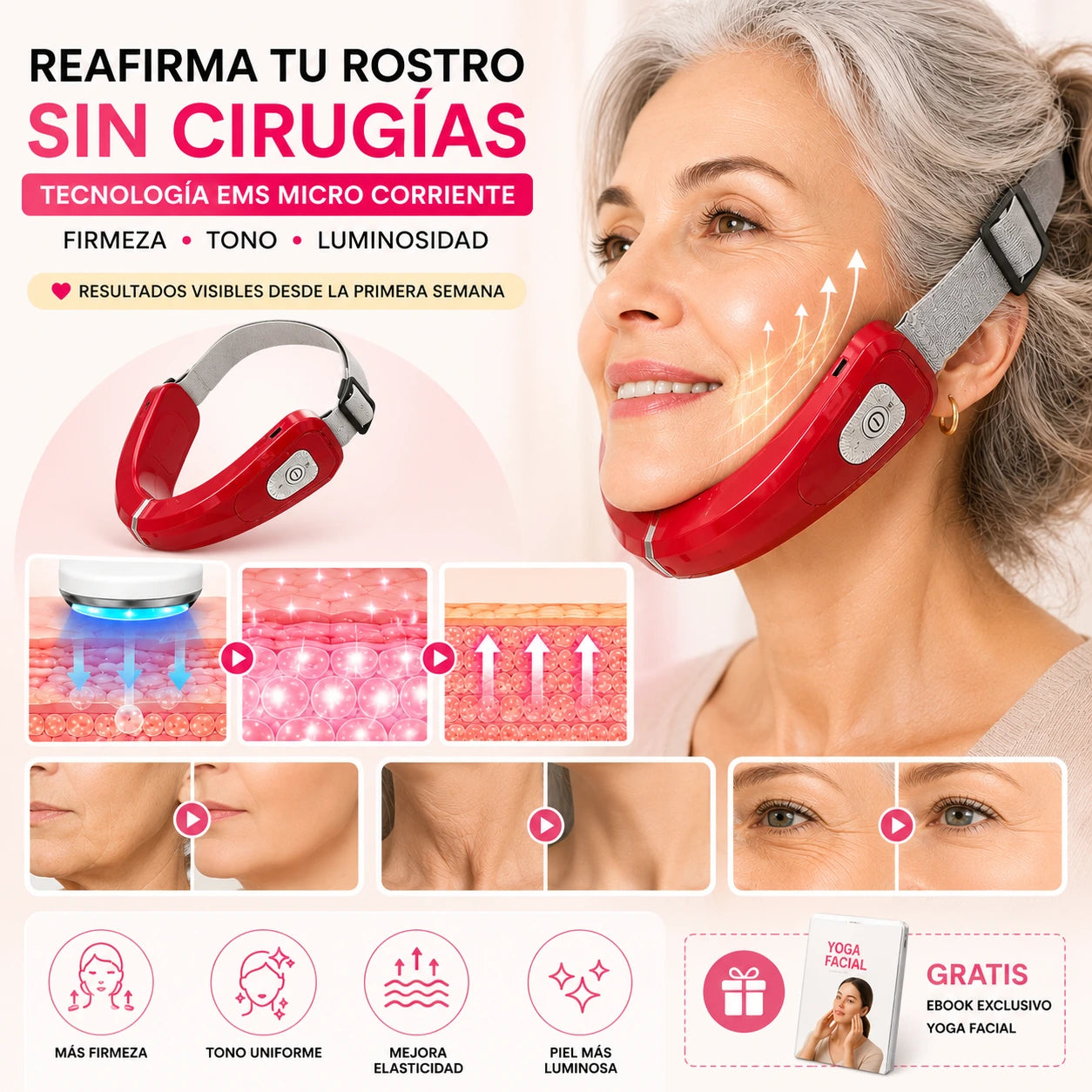 LumiLift™ | Tonificador Facial que ayuda a reafirmar cuello, mandíbula y papada