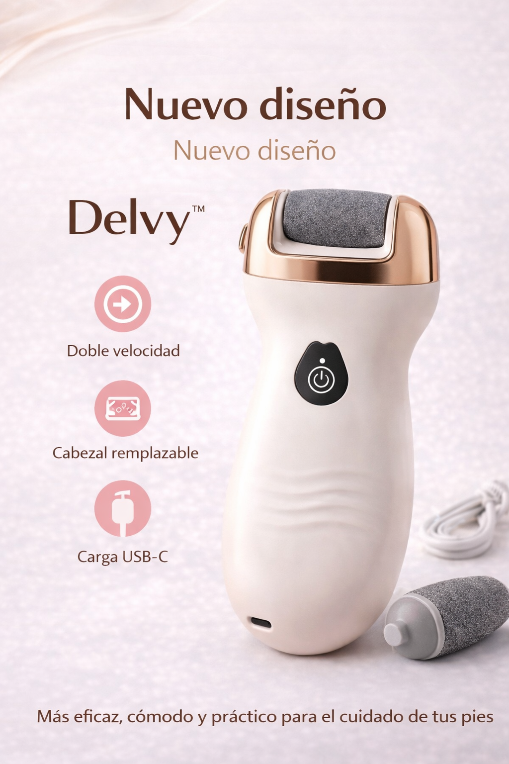 Delvy™ – Elimina Callos Duros y Talones Agrietados en Solo 5 Minutos