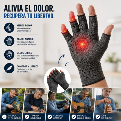 AliviaHands™ | Guantes con Tecnología de Compresión + 🎁12 Parches GRATIS
