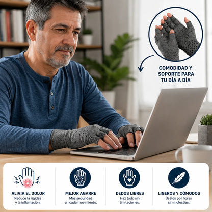 AliviaHands™ | Guantes de Compresión para Artritis, Artrosis y Túnel carpiano + 🎁12 Parches Alivia de Regalo