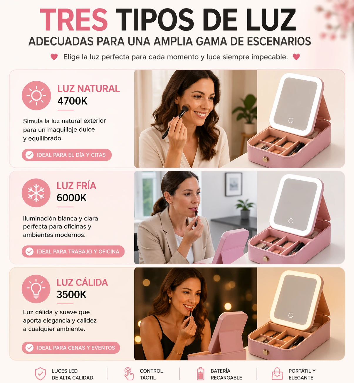 Lumi Box™ | Cosmetiquero Portátil LED para Maquillaje Perfecto