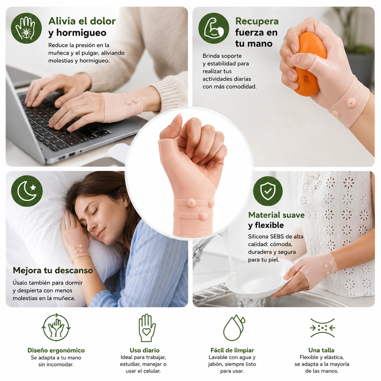 2x1🤚Muñequera de Soporte Magnético | Alivia el dolor y descansa tu muñeca todos los días