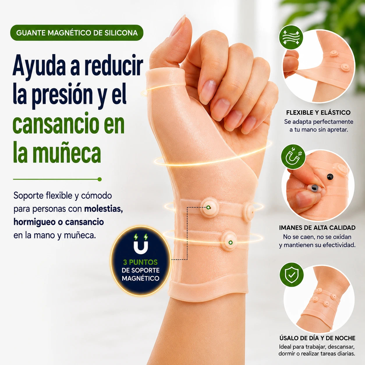2x1🤚Muñequera de Soporte Magnético | Alivia el dolor y descansa tu muñeca todos los días