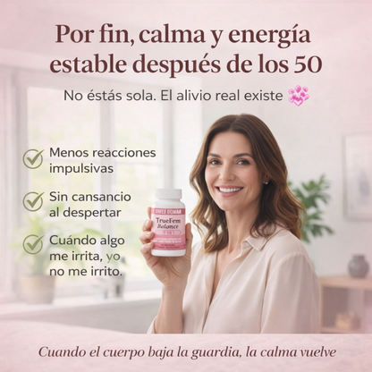 TrueFem – Cápsulas de Apoyo al Equilibrio Hormonal y Bienestar Femenino
