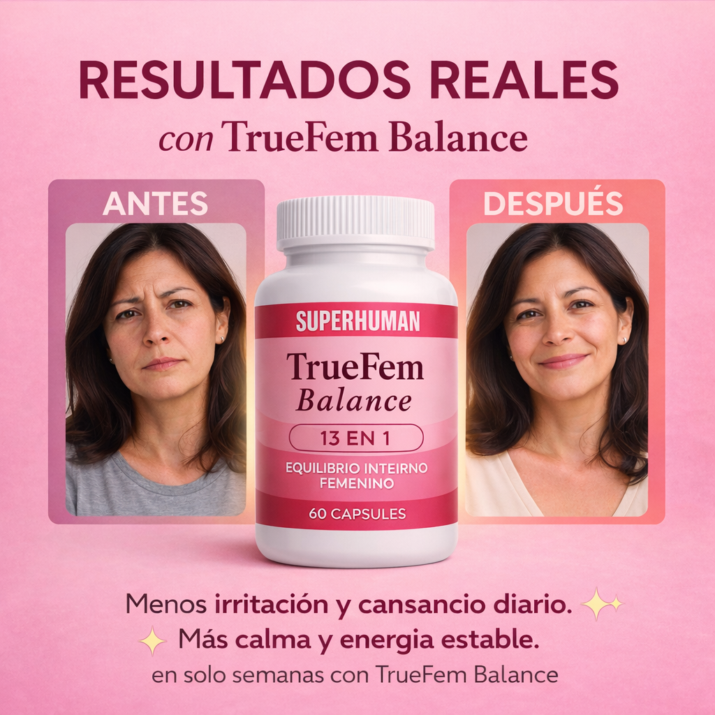 TrueFem – Cápsulas de Apoyo al Equilibrio Hormonal y Bienestar Femenino
