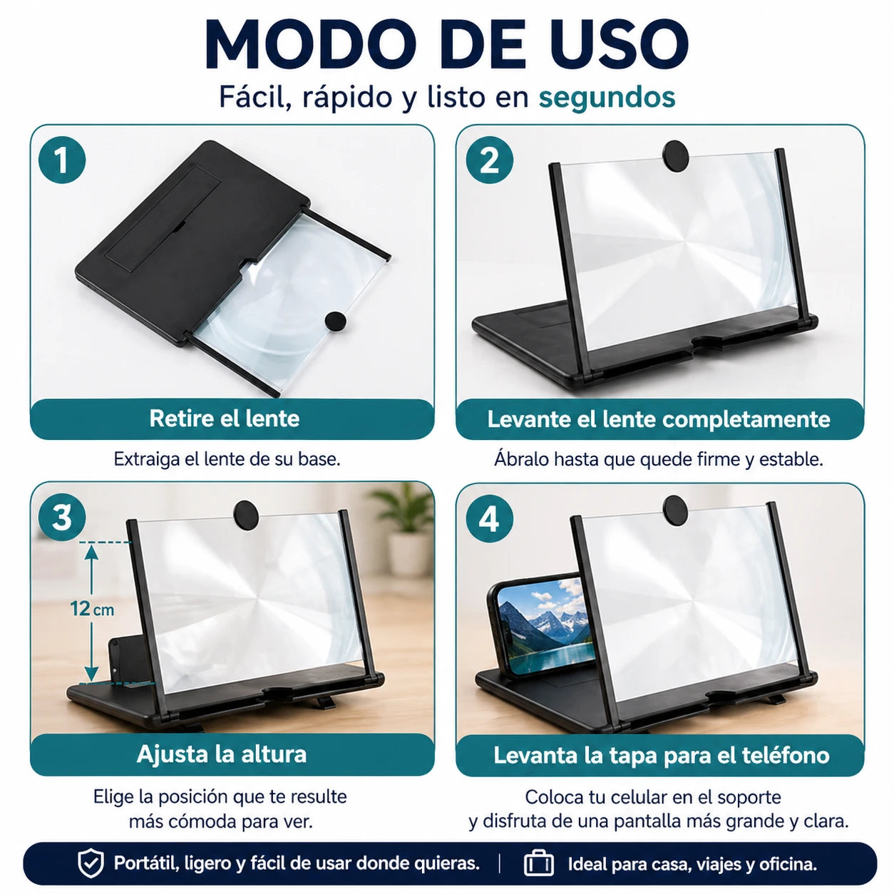 Amplificador Pro™ | Vuelve a ver tu celular sin forzar la vista