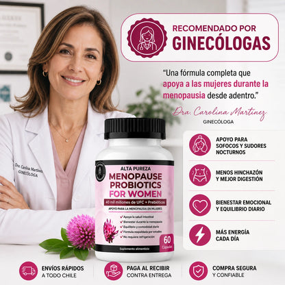 Menopausia Probioticos® (60 Cp)✨Menos hinchazón, más bienestar y equilibrio en la menopausia