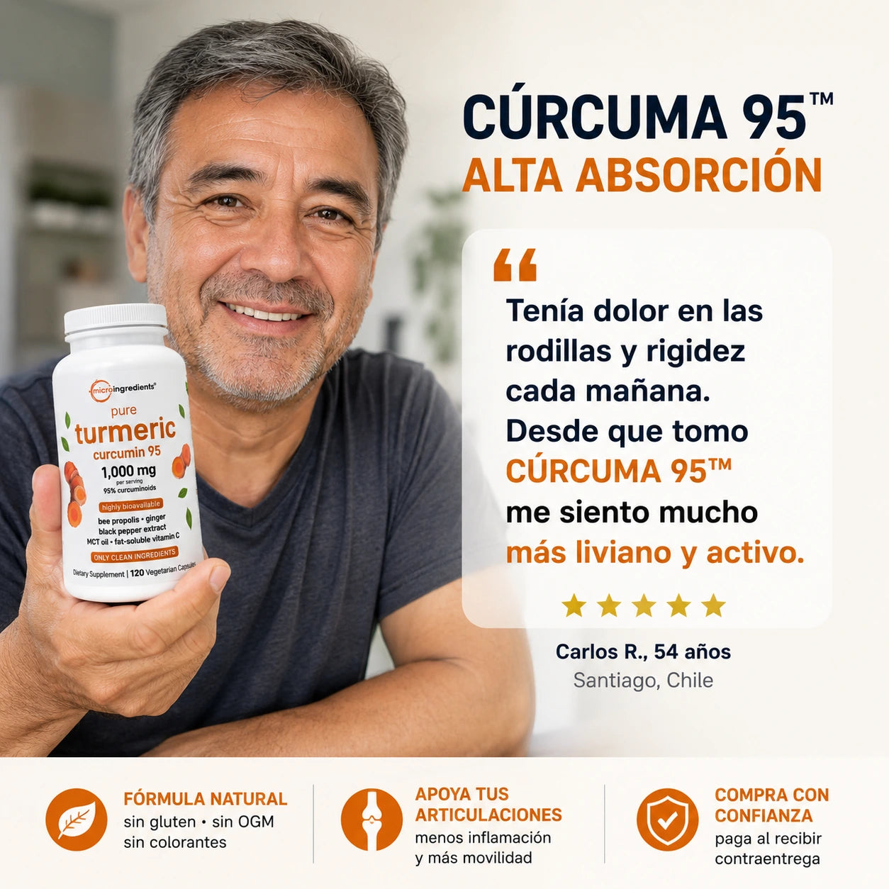 Complejo de Cúrcuma™ 6 en 1 (60 caps) 🌟 Menos inflamación, más movilidad y bienestar